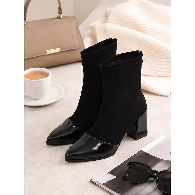 Beatrix | Cap-Toe Chunky Heel Ankelstøvler