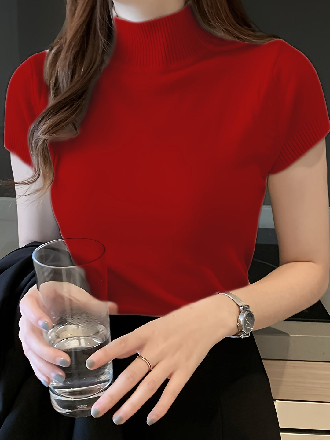 Della | Forfinet Mock-Neck Top