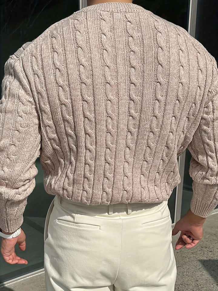 Jonas | Kabelstrikket Crew Neck Sweater