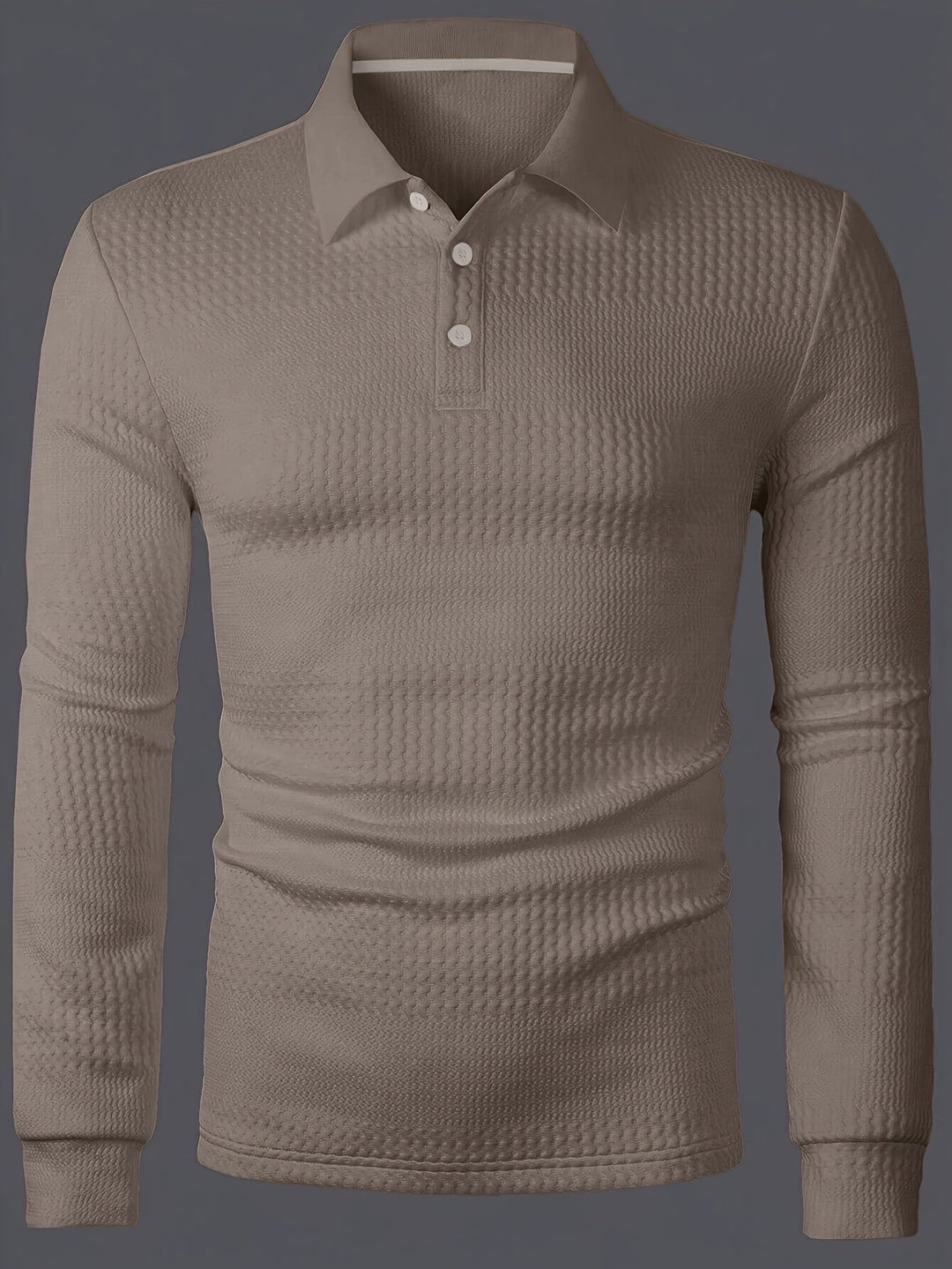 Fletcher | Tekstureret Langærmet Polo Shirt