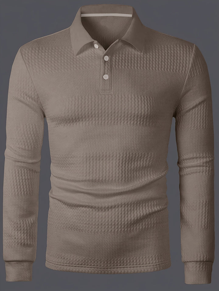 Fletcher | Tekstureret Langærmet Polo Shirt