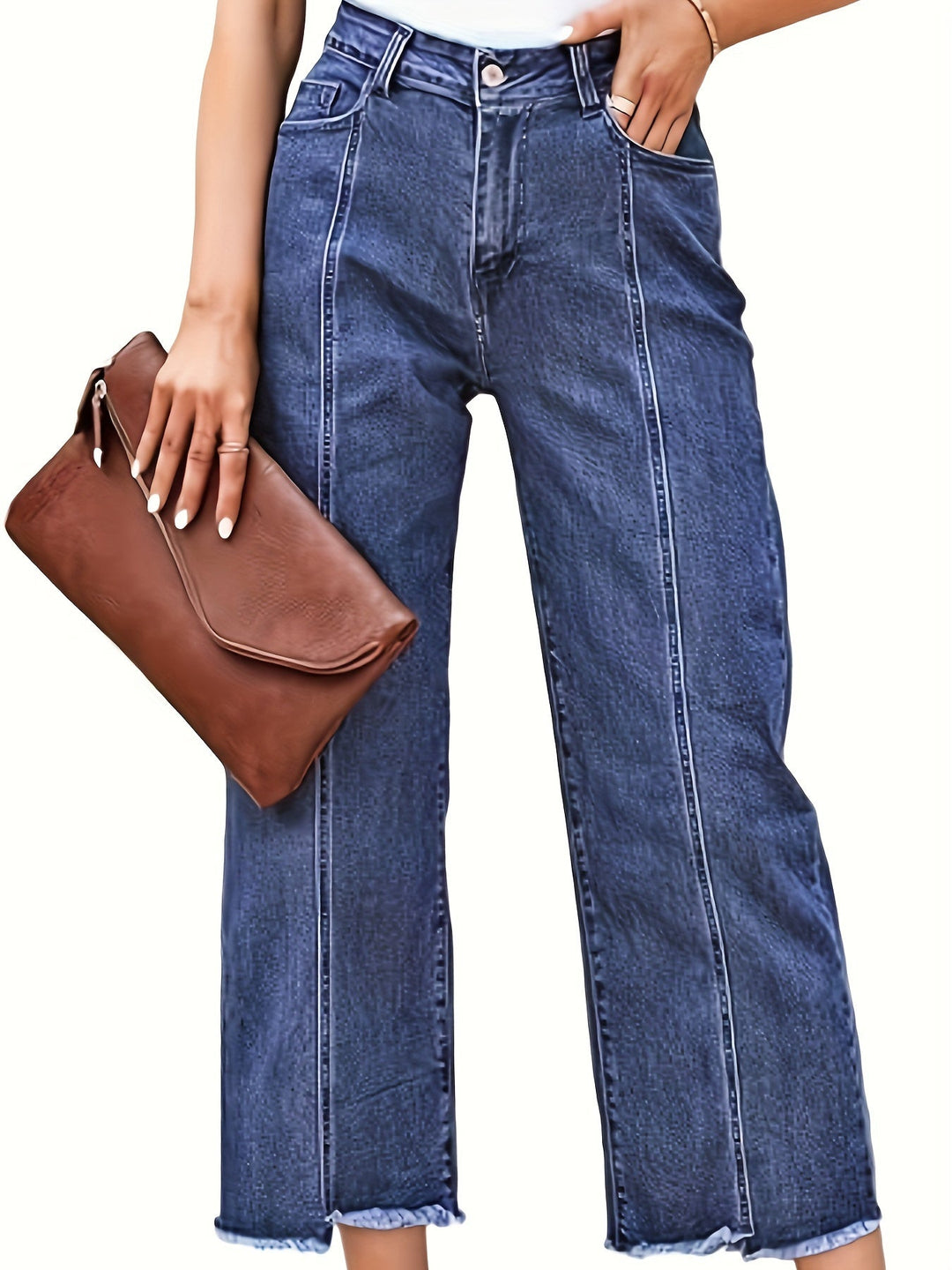 Denise | Skræddersyede Cropped Straight-Leg Jeans