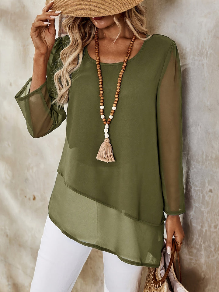Annika | Lagdelt Flydende Bluse