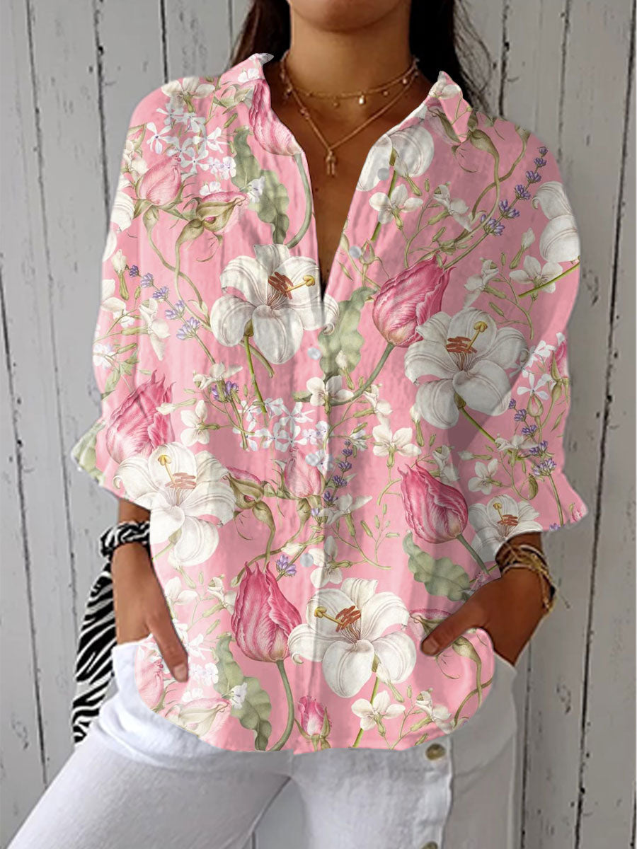 Nancy | Elegant Floral Bloom Bluse