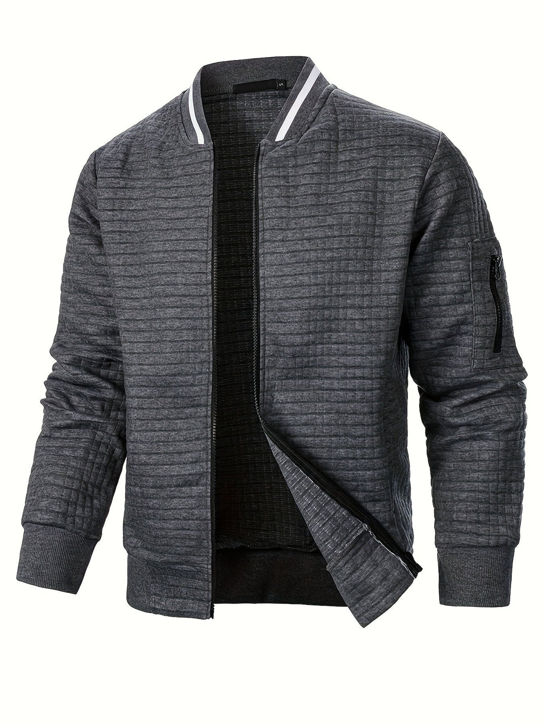 Raymond | Tekstureret Zip-Up Bomberjakke