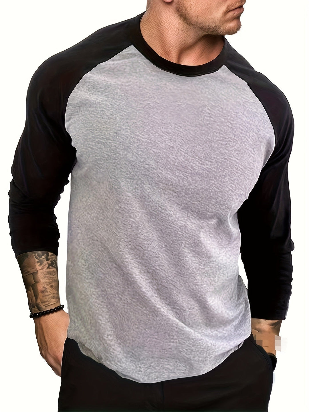 Trevor | To-farvet Raglan Langærmet Top