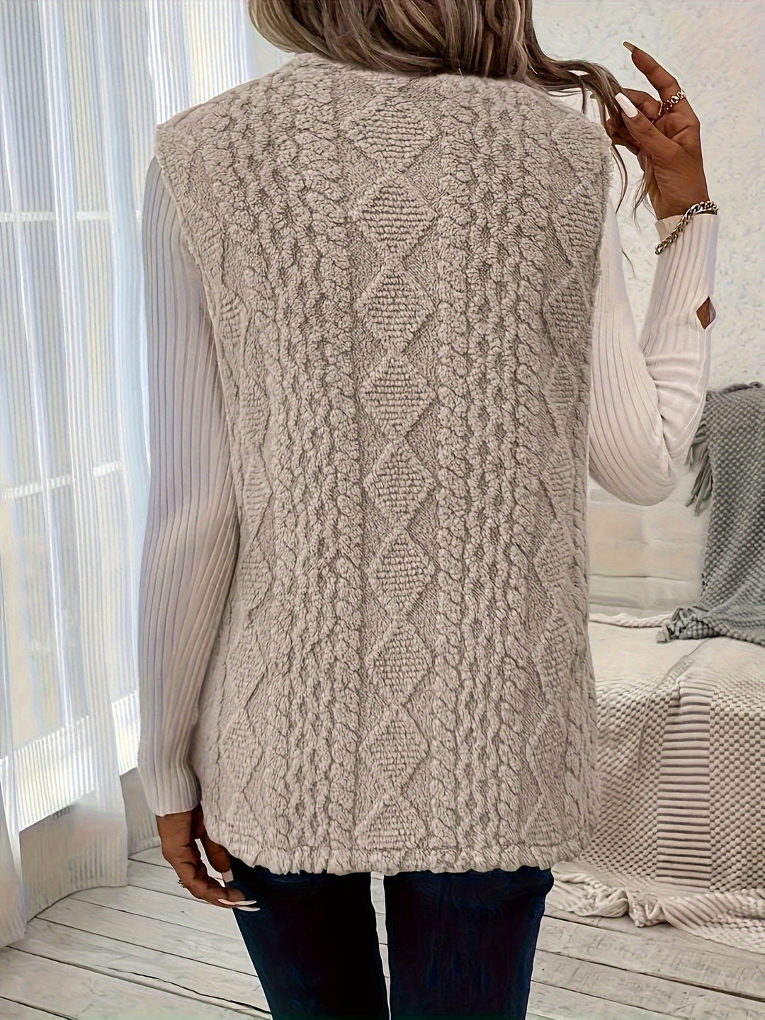 Brenna | Cozy Textured Sleeveless Vest