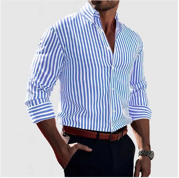 Brandon | Stribet Button-Down Skjorte