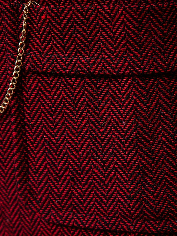 Edmund | Herringbone Enkeltknappet Vest