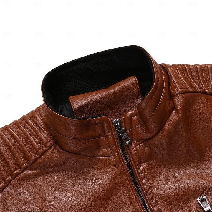 Chandler | Klassisk Stand-Krave Bikerjakke