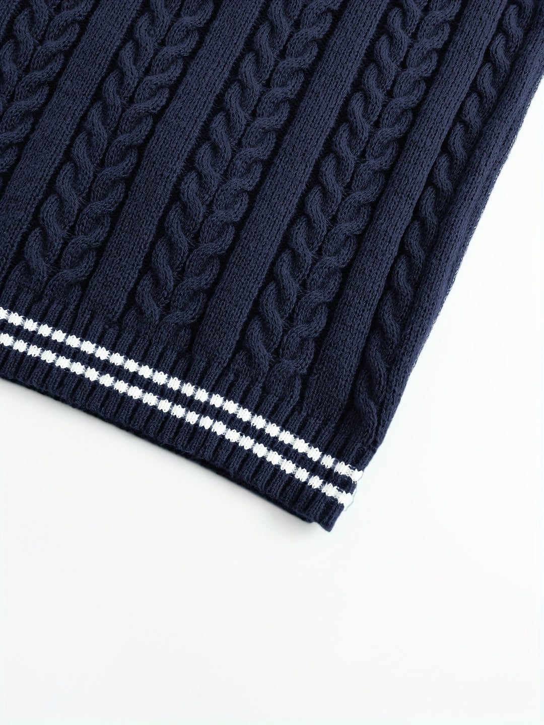 Gideon | Kabelstrikket V-hals Sweater Vest