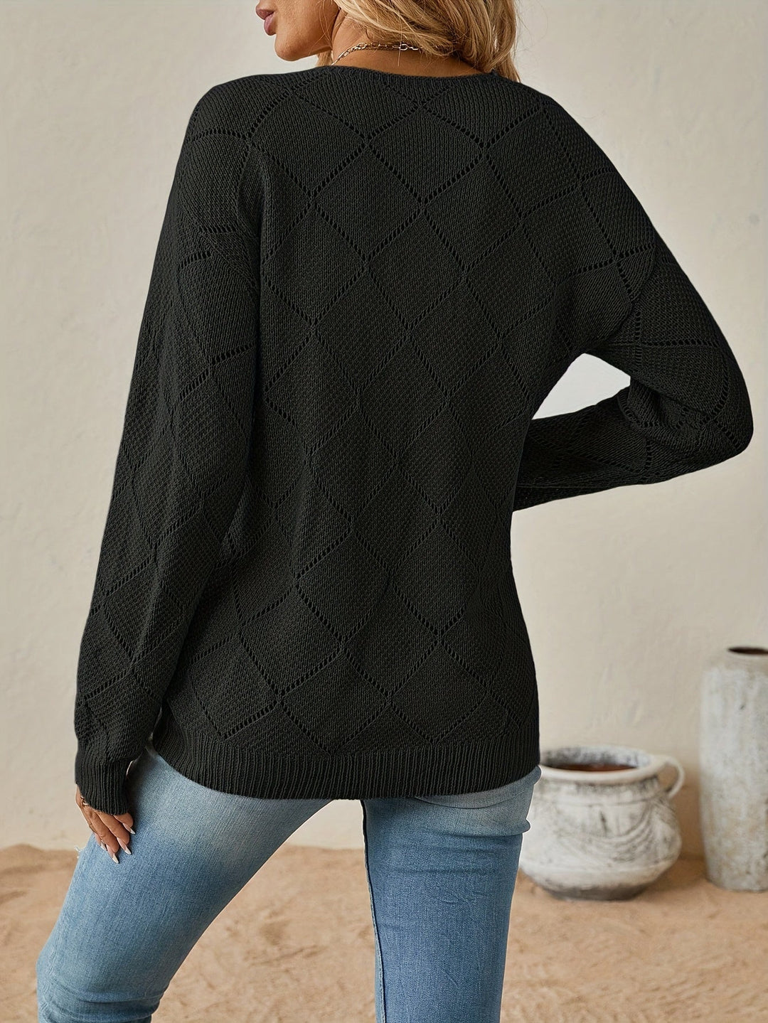 Camryn | Åben V-Hals Sweater