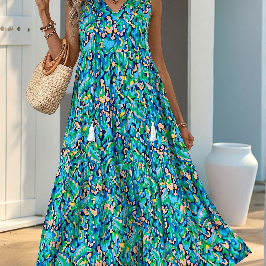 Delia | Flydende Bohemian Maxi Kjole