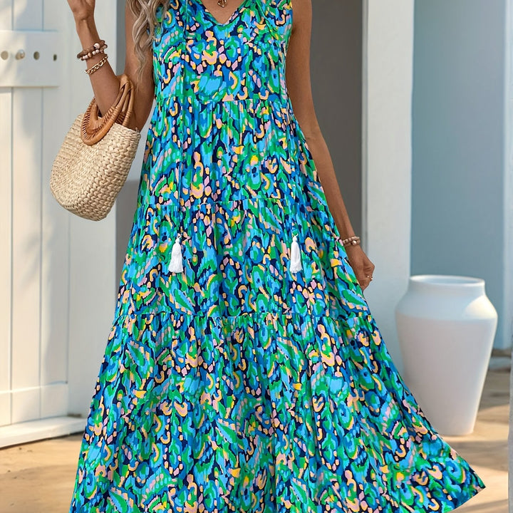 Delia | Flydende Bohemian Maxi Kjole