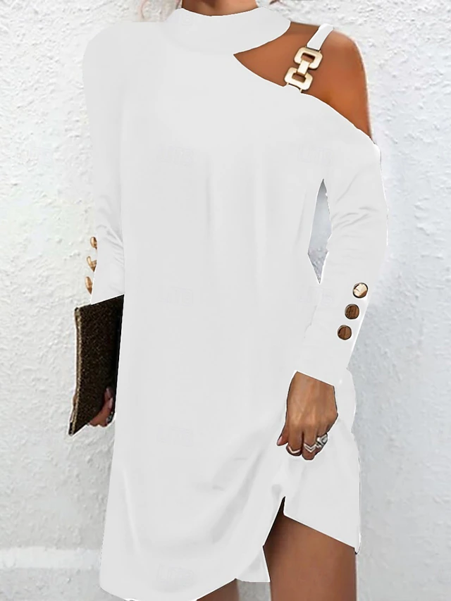 Rowena | Elegant Cold-Shoulder Kjole