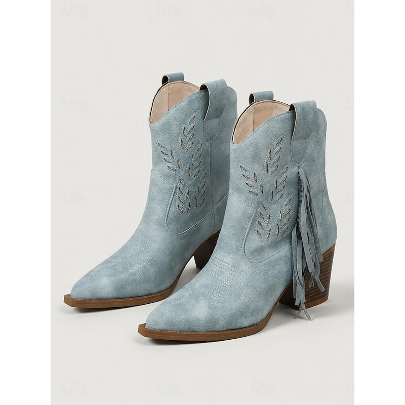 Corinne | Frynset Western Ankelstøvler