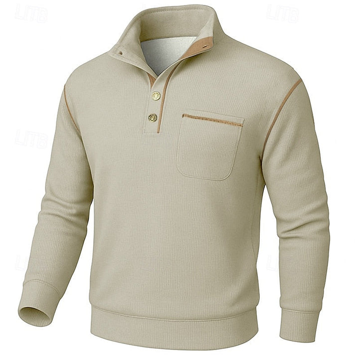 Conrad | Tekstureret Halv-Knap Pullover