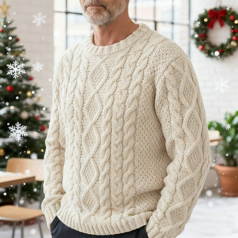 Ellis | Kabelstrikket Crew Neck Sweater