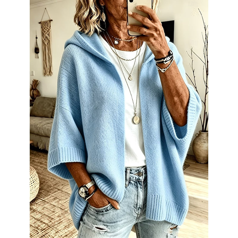Harriet | Cozy Hooded Open-Front Cardigan