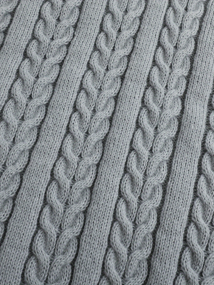Gideon | Kabelstrikket V-hals Sweater Vest