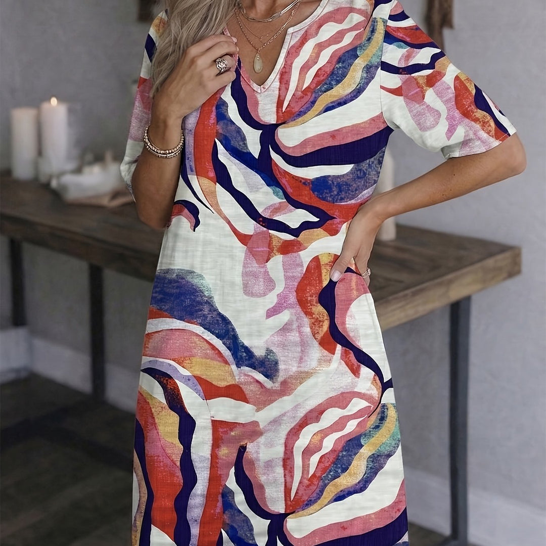 Ramona | Kunstnerisk Print Skift Kjole