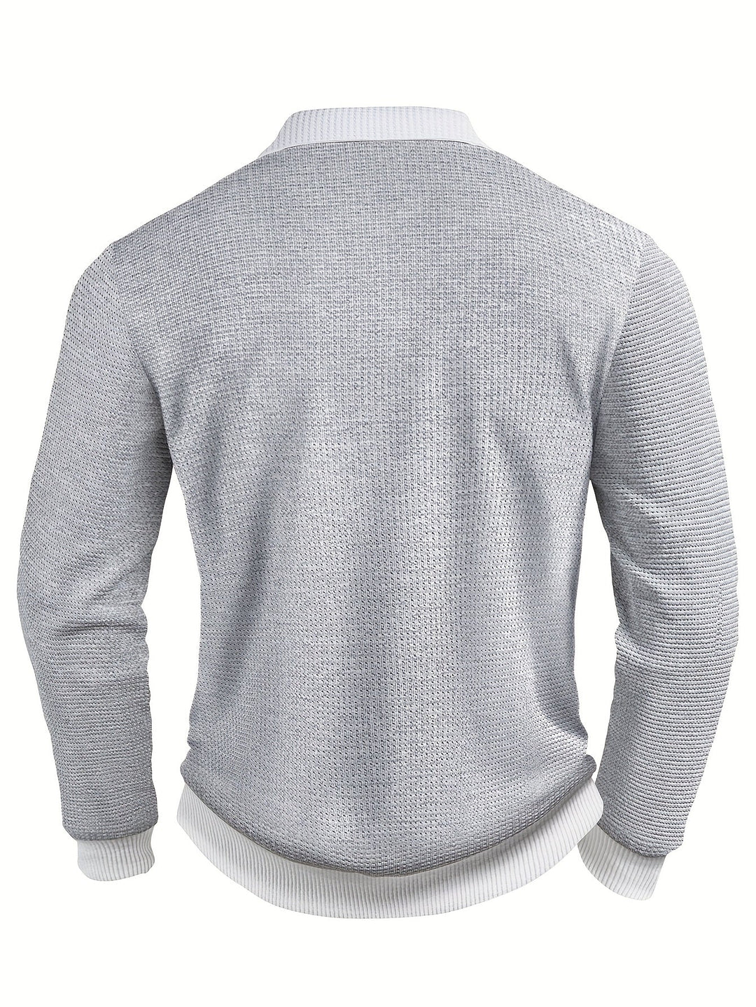 Gareth | Tekstureret Langærmet Polo Shirt