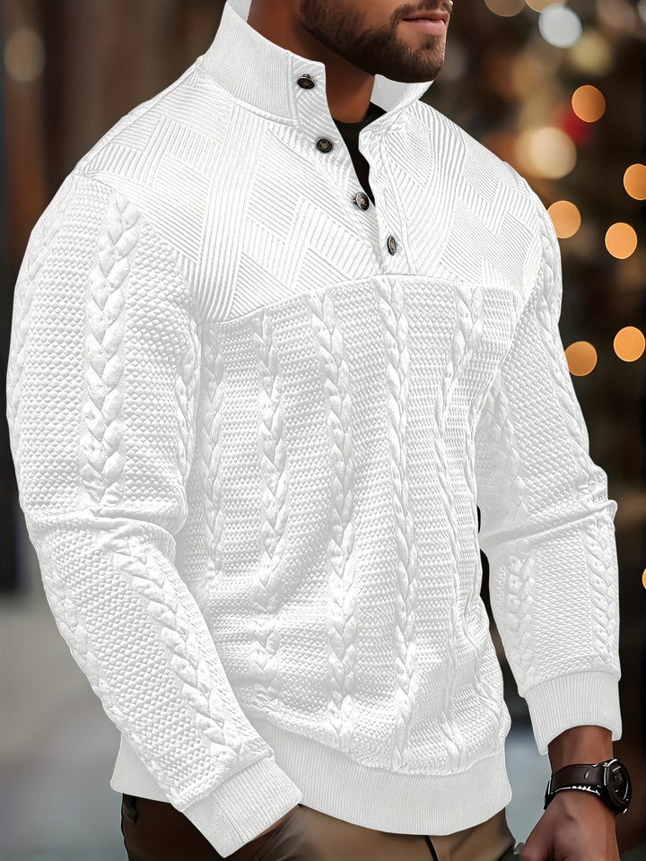 Sterling | Tekstureret Stand-Krave Pullover