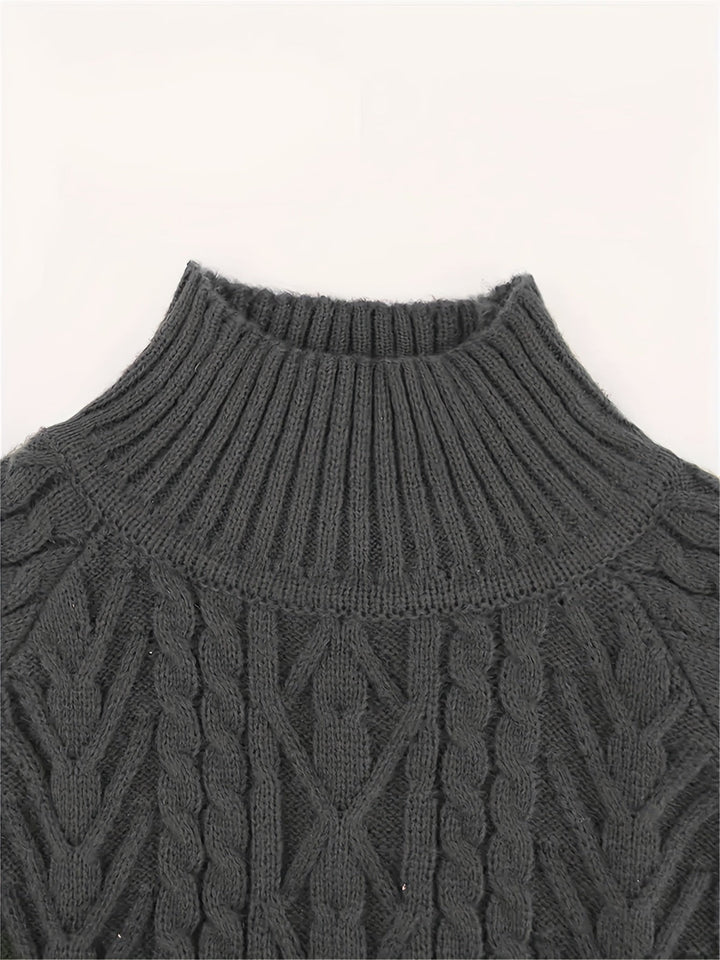 Eloise | Tekstureret Halv-Krave Sweater