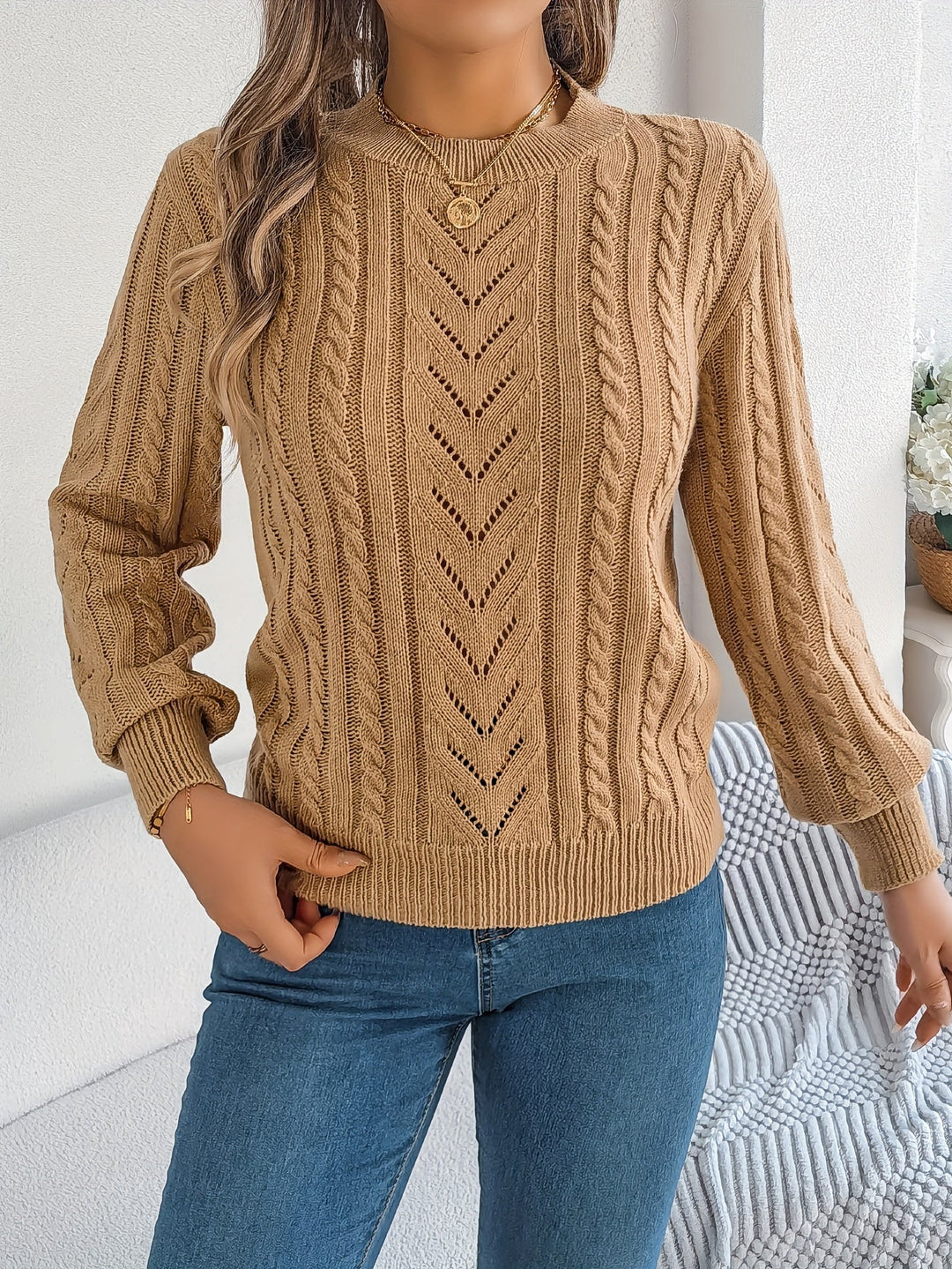 Blythe | Kabelstrikket Tekstur Sweater