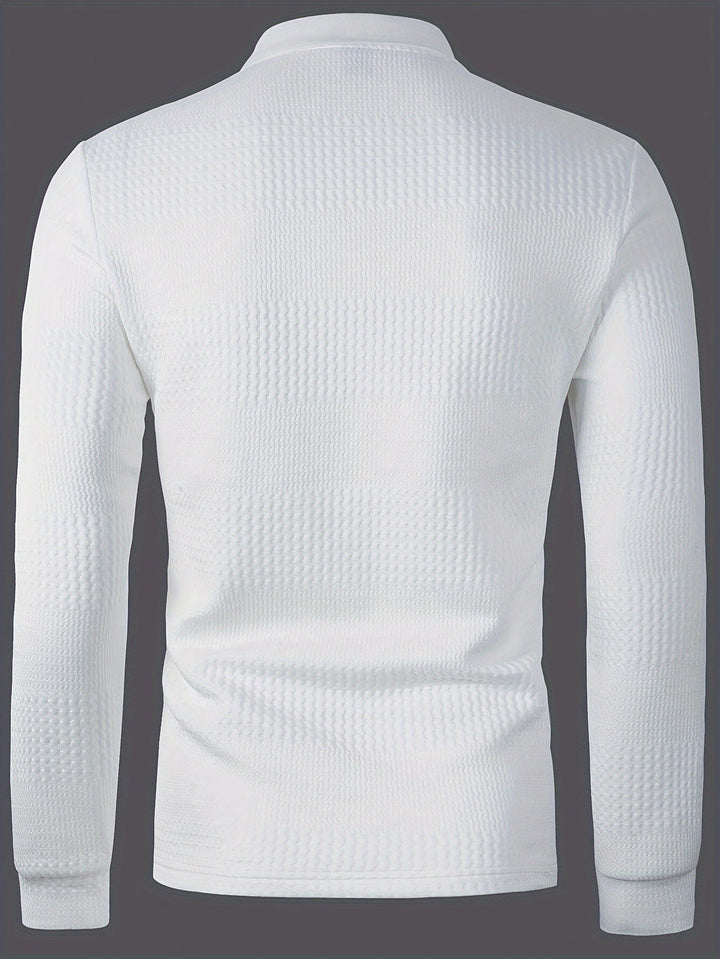 Fletcher | Tekstureret Langærmet Polo Shirt