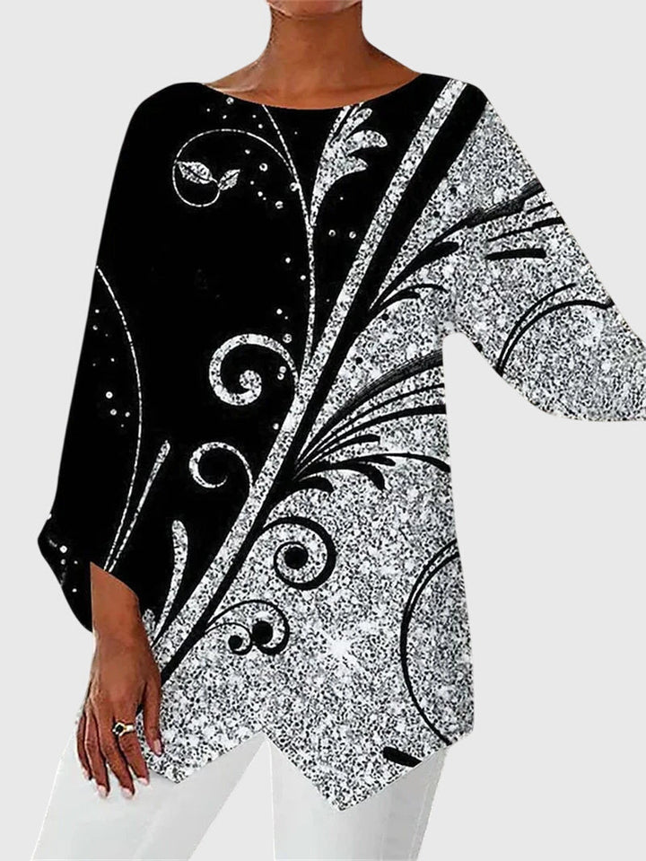 Kathleen | Shimmer Butterfly Langærmet Top