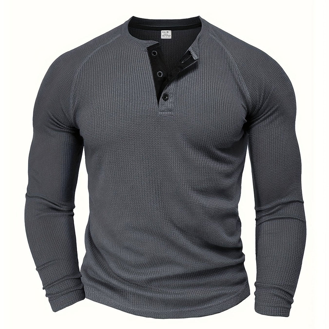 Graham | Klassisk Button Henley Skjorte