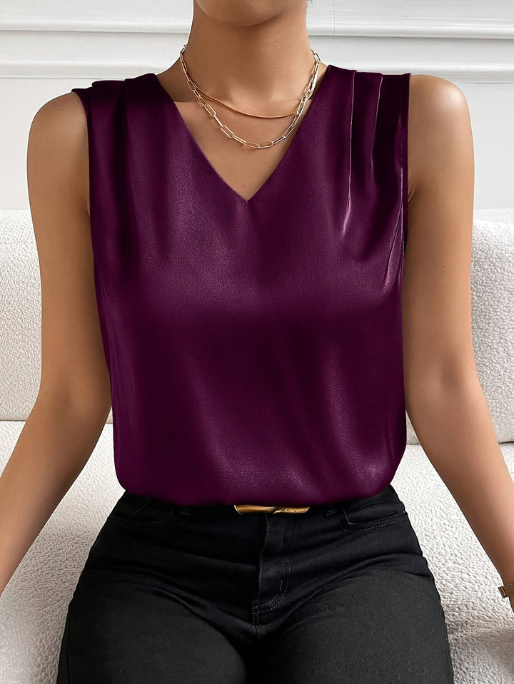 Elsie | Elegant ærmeløs V-hals top