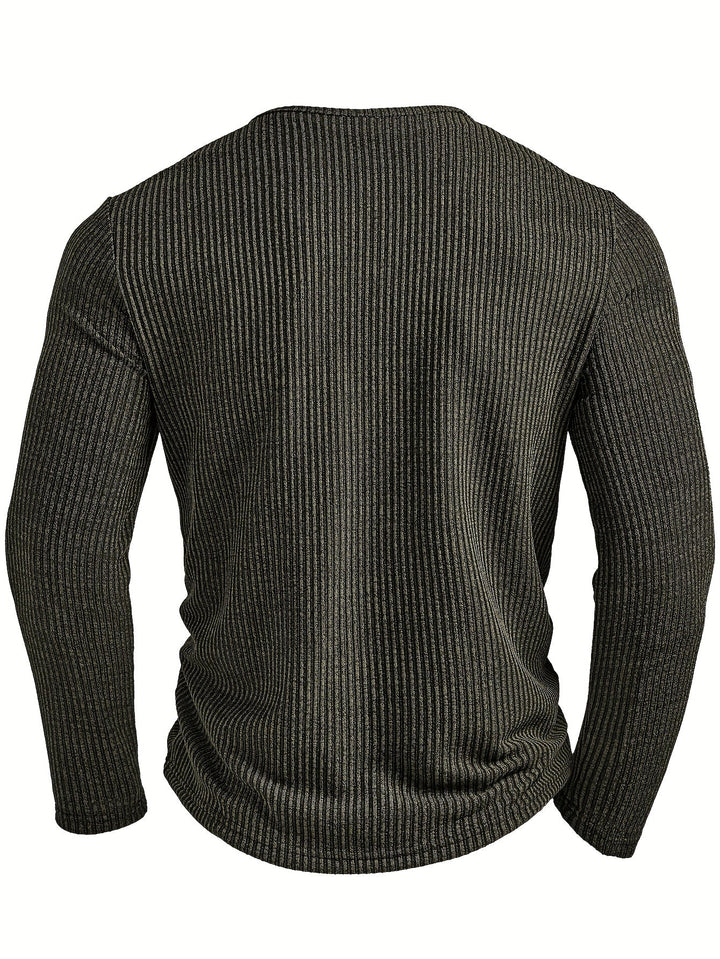 Griffin | Struktureret Ribbet Henley Skjorte