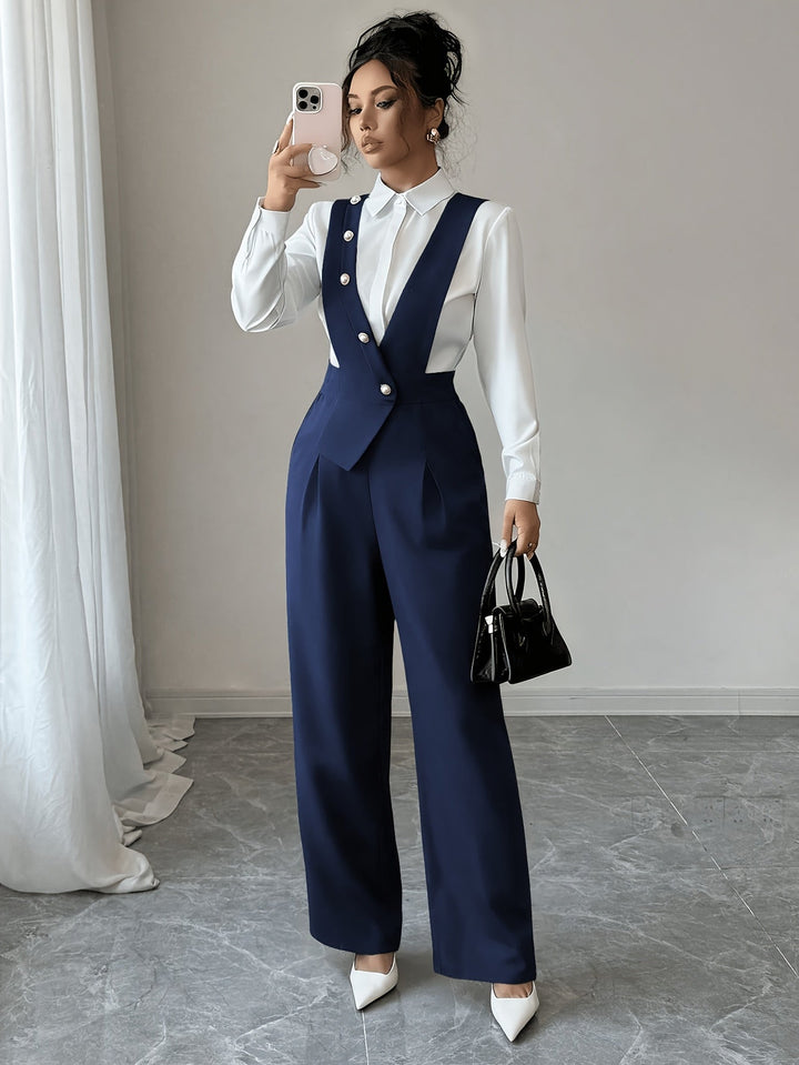 Coralie | Skræddersyet Jumpsuit med Bred Ben