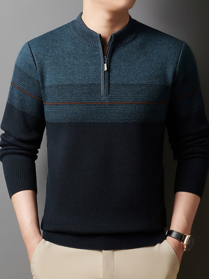 Lucas | Quarter-Zip Striktrøje