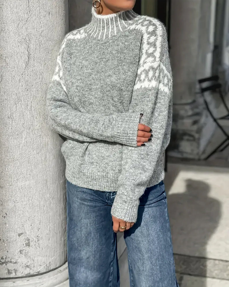 Aurelia | Hyggelig Mønstret Sweater