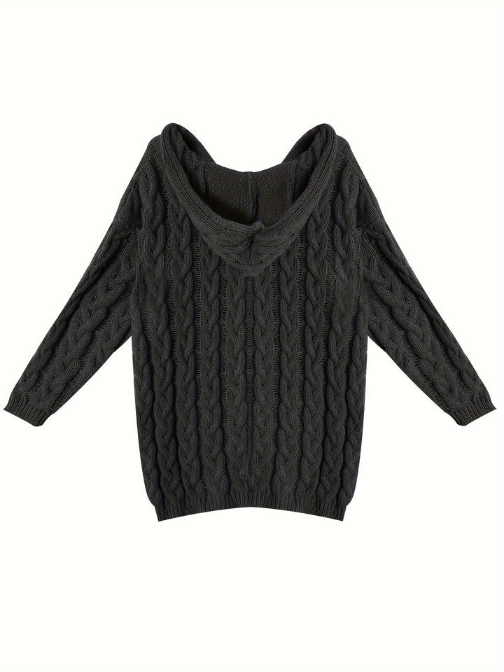 Florence | Afslappet Kabelstrik V-Hals Sweater