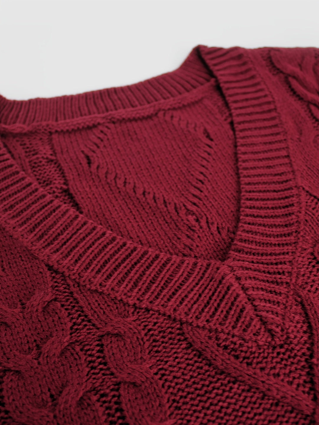 Cora | Cozy Cable-Knit V-Hals Sweater Vest