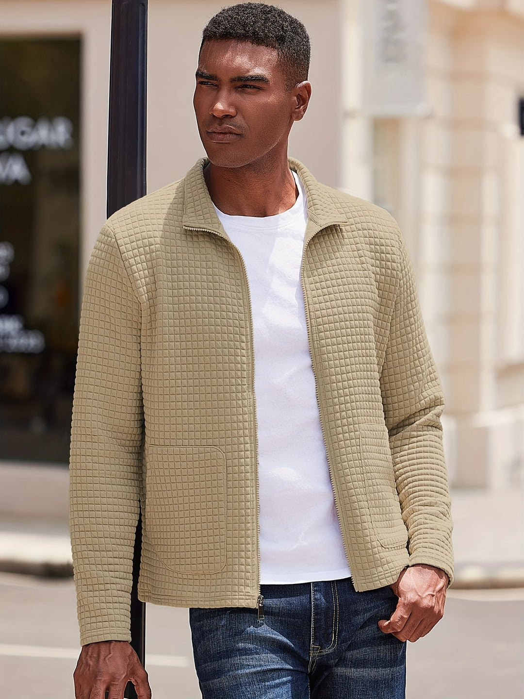 Hugo | Tekstureret Zip-Up Jakke
