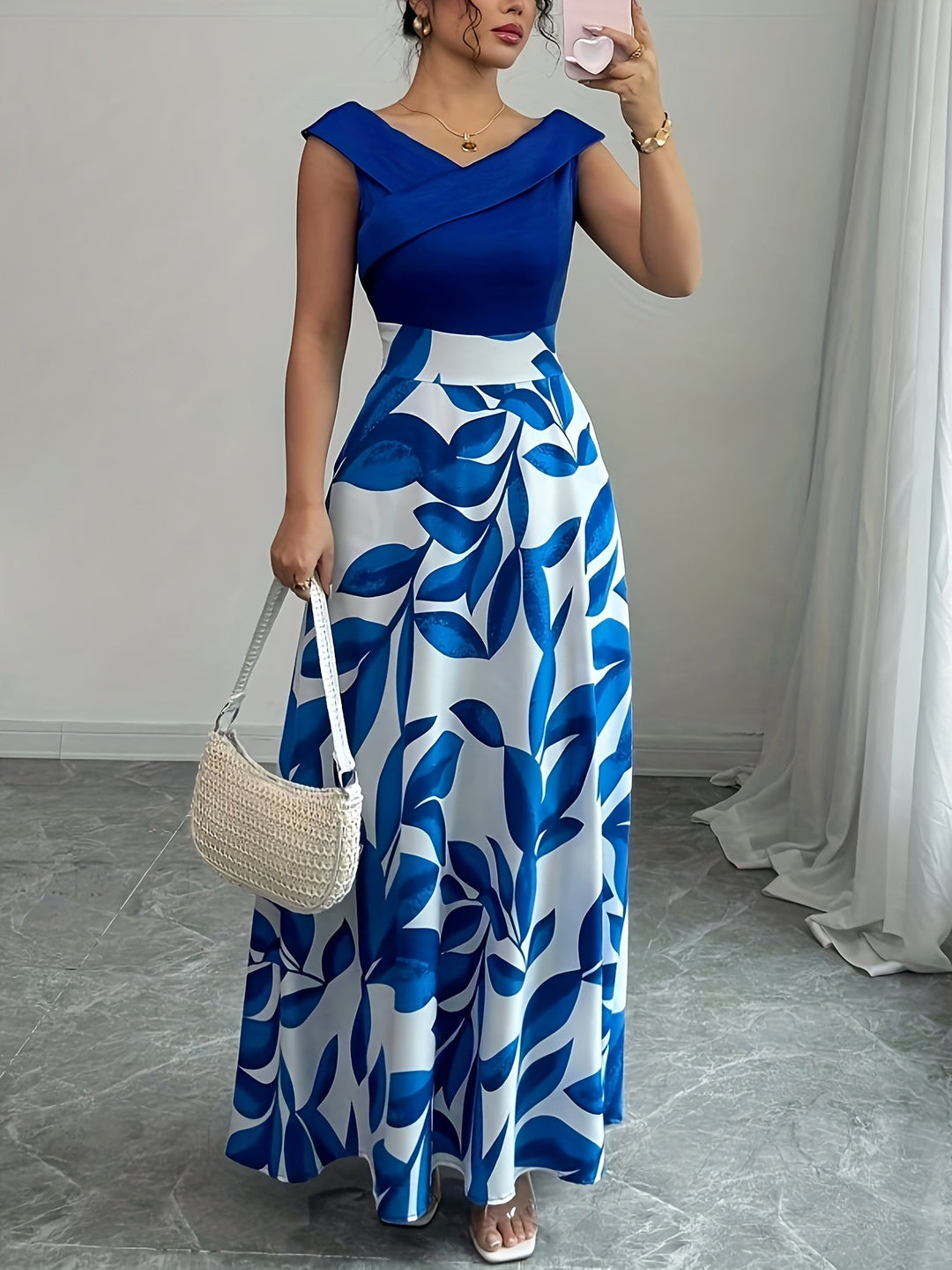 Lucille | Elegant Floral Maxi Kjole