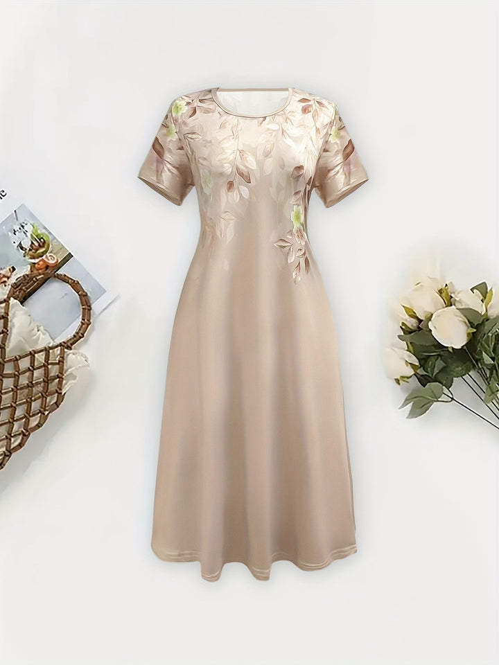 Marjorie | Graceful Floral A-Line Kjole