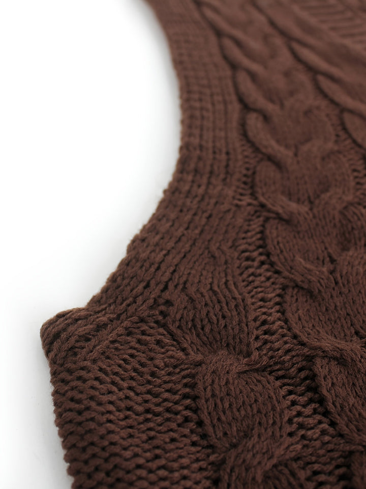 Cora | Cozy Cable-Knit V-Hals Sweater Vest