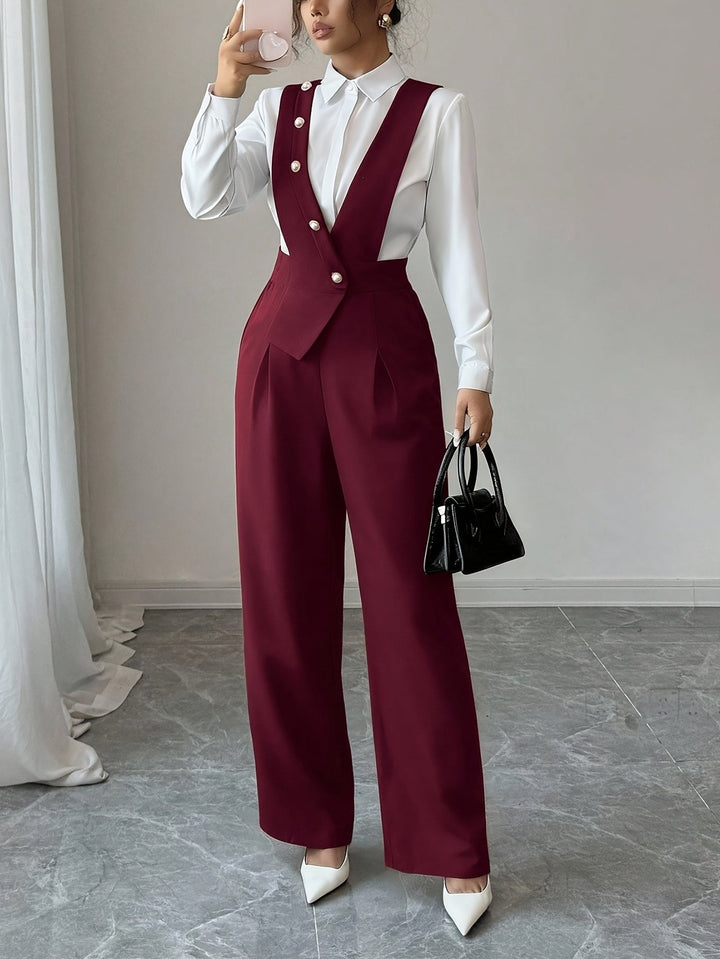 Coralie | Skræddersyet Jumpsuit med Bred Ben