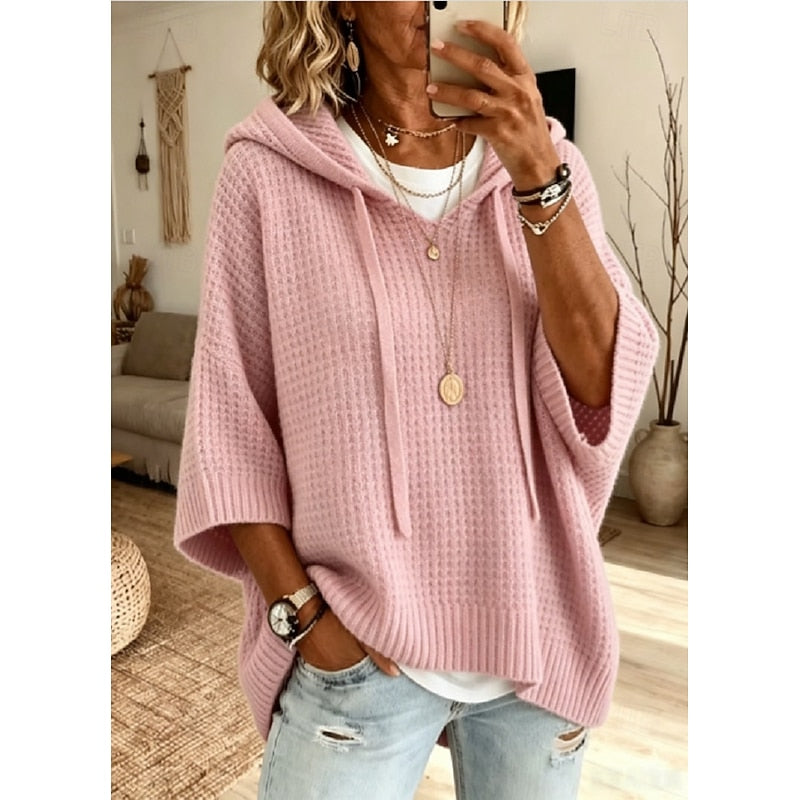 Carol | Afslappet Vaffelstruktureret Hoodie