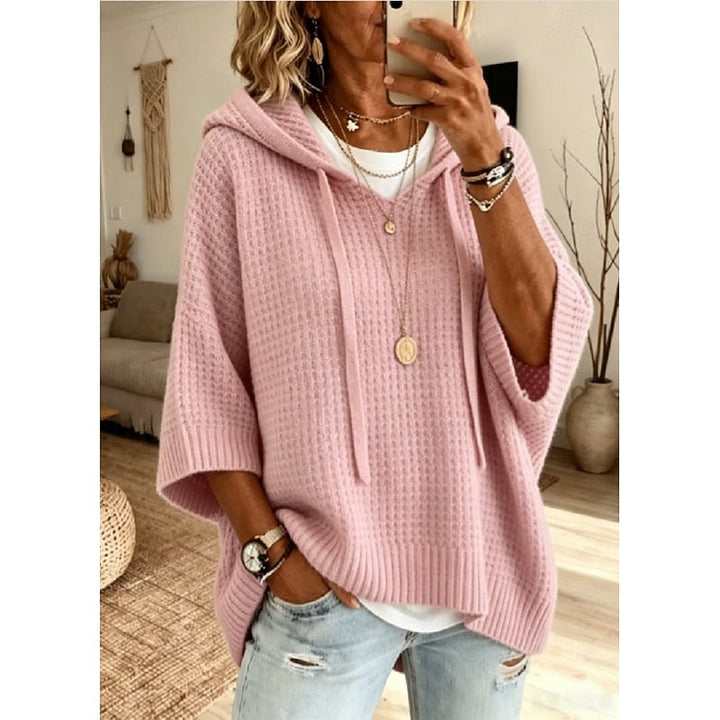Carol | Afslappet Vaffelstruktureret Hoodie