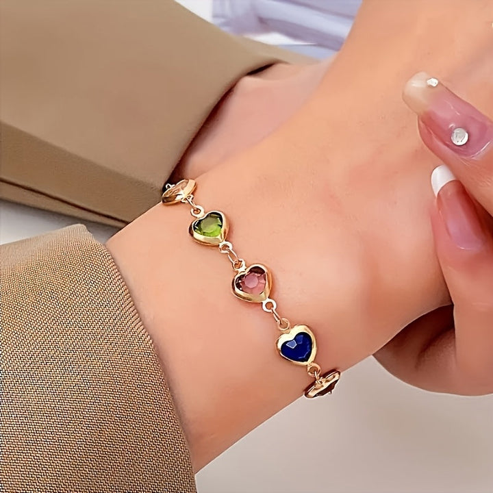 Gail | Stilfuld multicolor hjerteformet armbånd