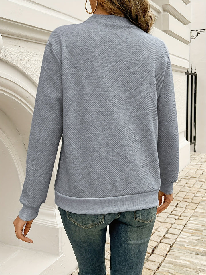 Nadine | Asymmetrisk Knap-Hals Sweater