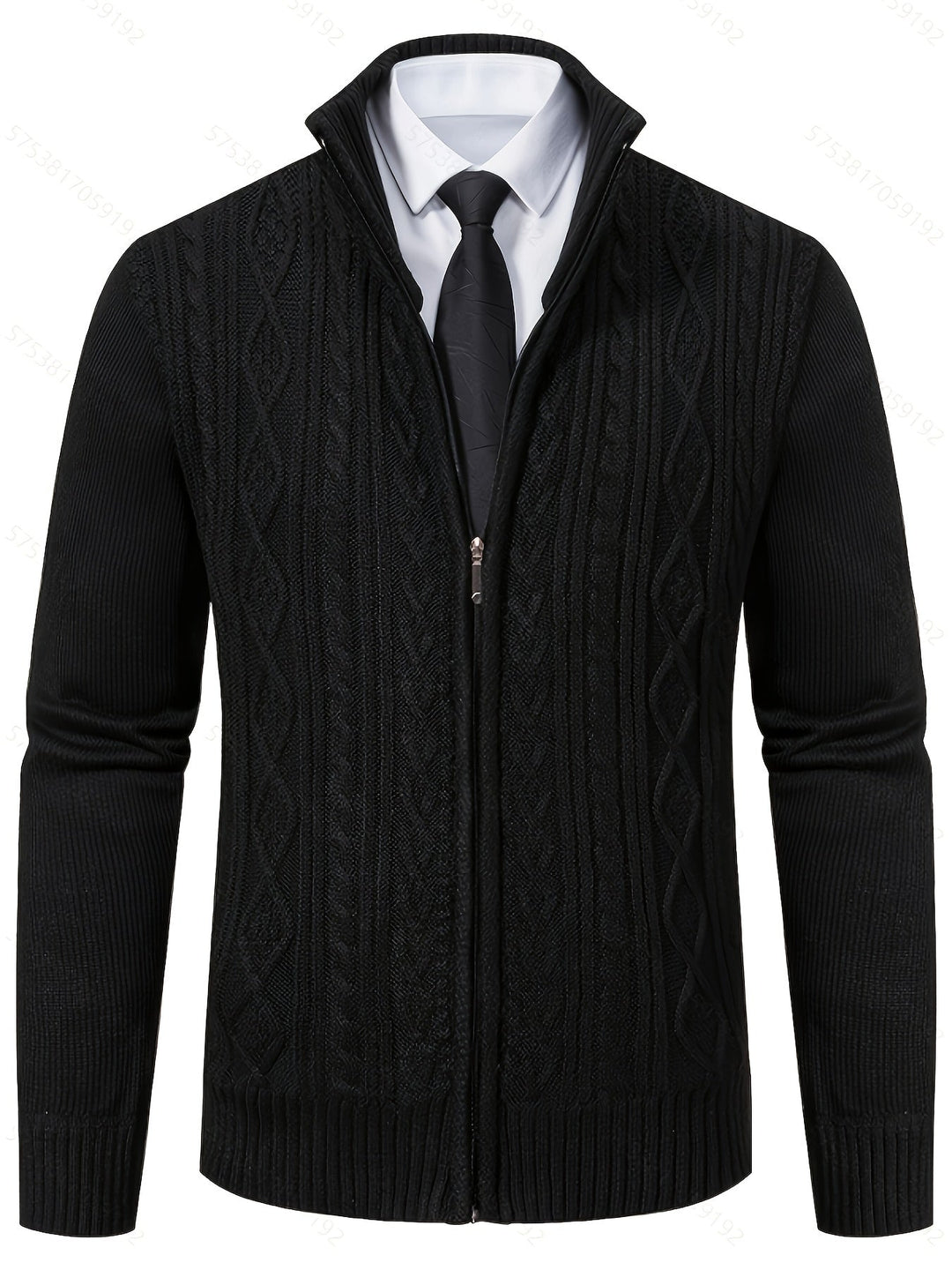Walter | Tekstureret Full-Zip Cardigan