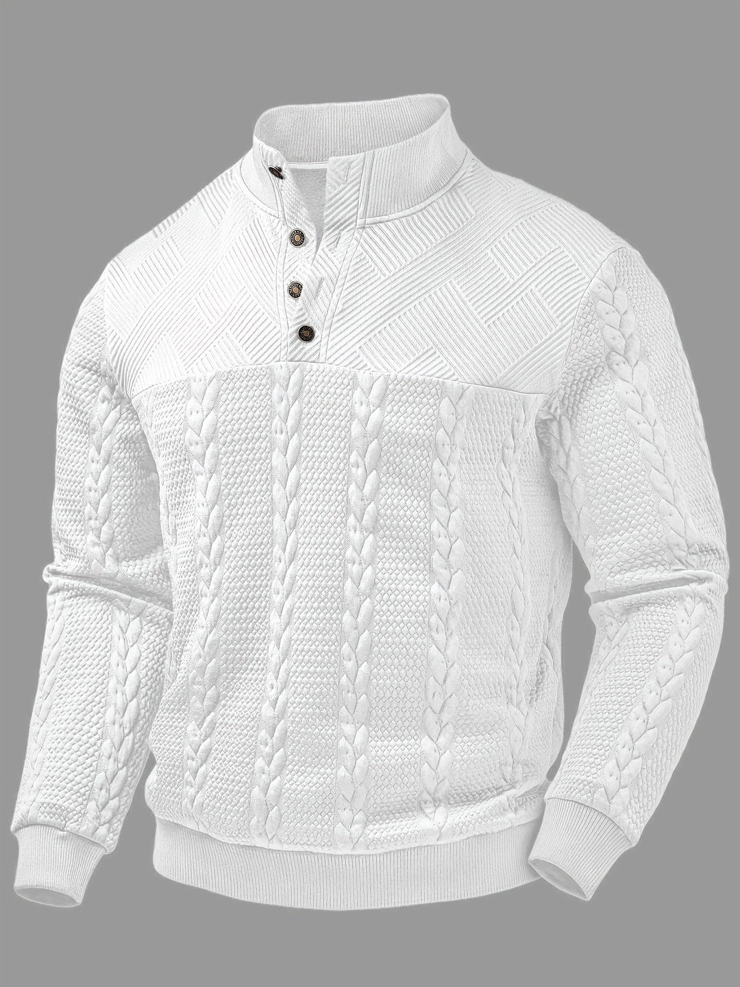 Sterling | Tekstureret Stand-Krave Pullover